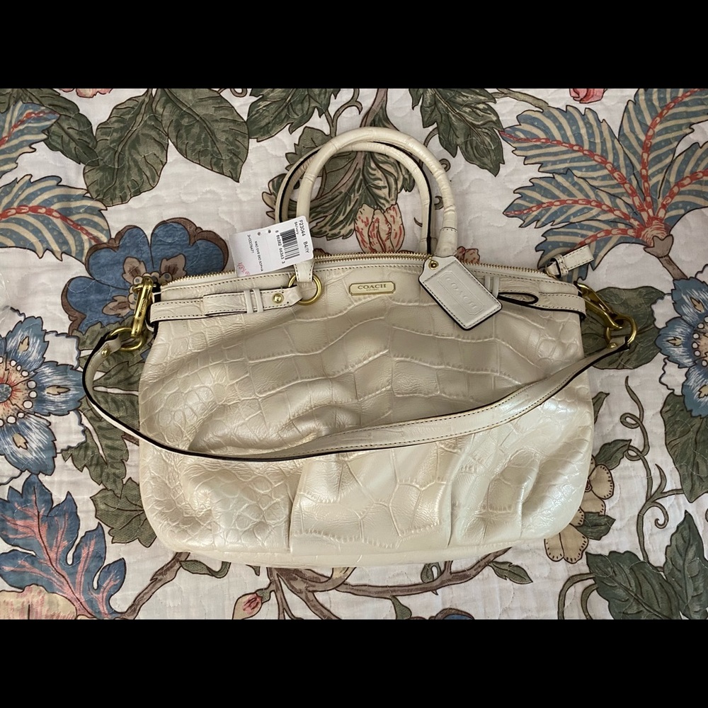 Cream Coach satchel